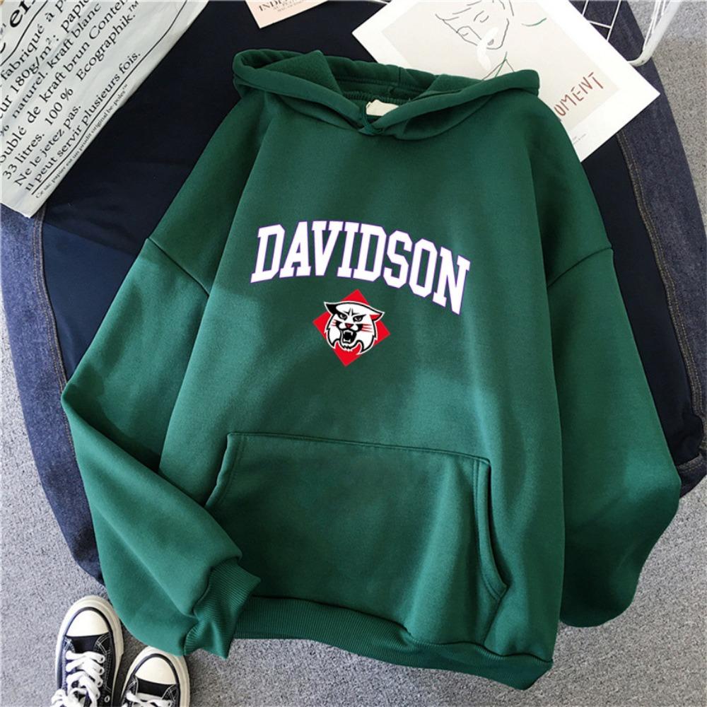 Women Hoodies Davidson University Print Hip Hop Woman Casual Pullover Unisex Streetwear Harajuku Clothes Hoody