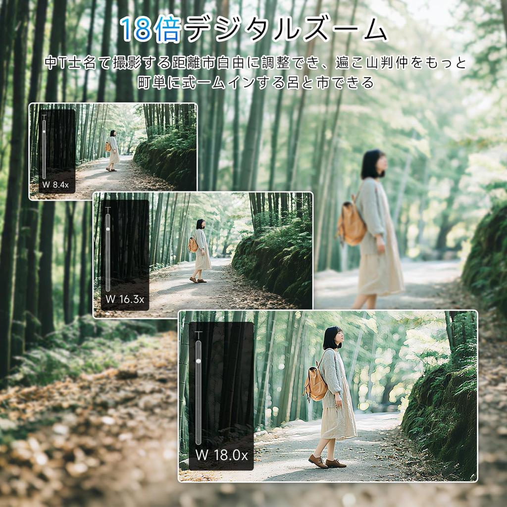 Digitální fotoaparát SRVR, Záznam 5K, 75MP, Wi-Fi, 180° otočný displej, Automatický 18x digitální zoom, Sériové snímání, Selfie, 3,0palcový displej,