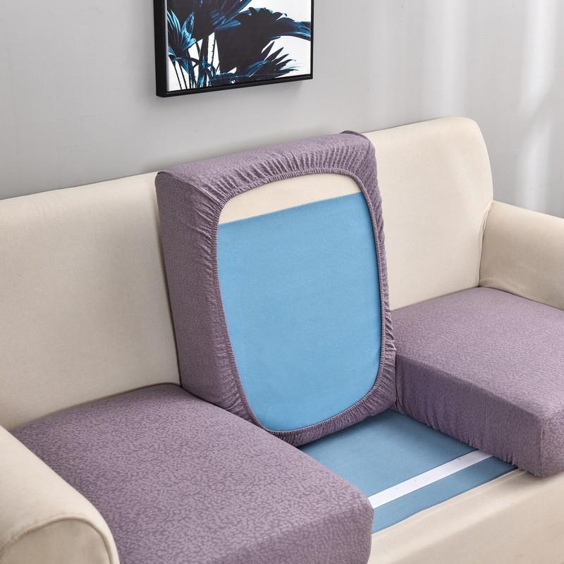 Waterproof Sofa Seat Slipcovers Elastic Solid Color Furniture Protector Thick Sofa Cover Corner Couch Cover