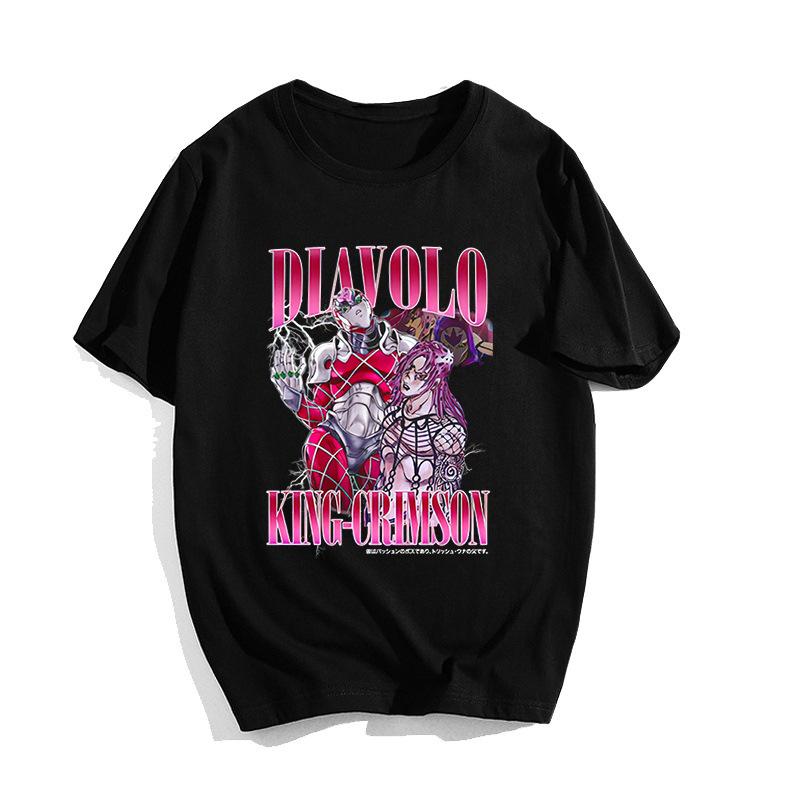 Yoshikage Kira Jojos Bizarre Adventure Anime Trend T-Shirt Baumwolle Grafik-T-Shirt Unisex Unisex Sommer Streetwear