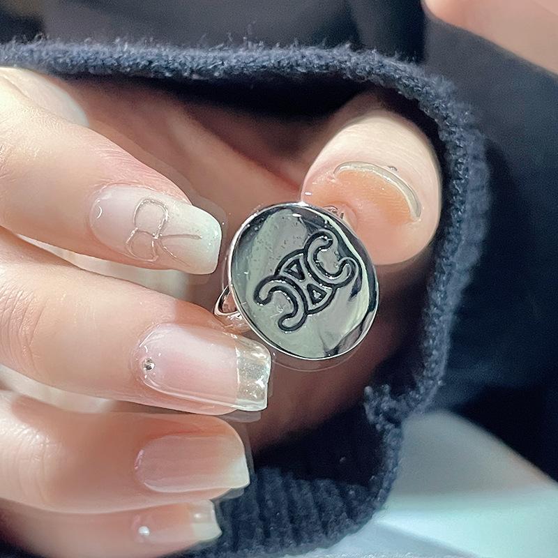 

Niche Design Sense Geometric Simplicity Fashion High Sense Open Ring Cold Wind Personality Ring Female Adjustable opening