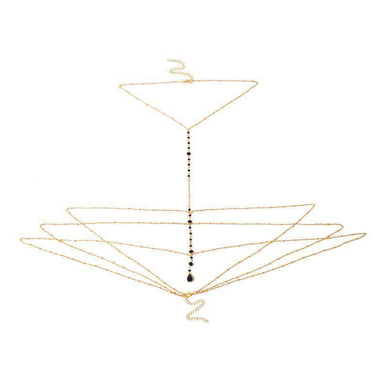 Crystal Tassel Body Chains Fashion Fashion Style Sexy Bikini Beach Vacation Clothing Chain Body Chain Gold