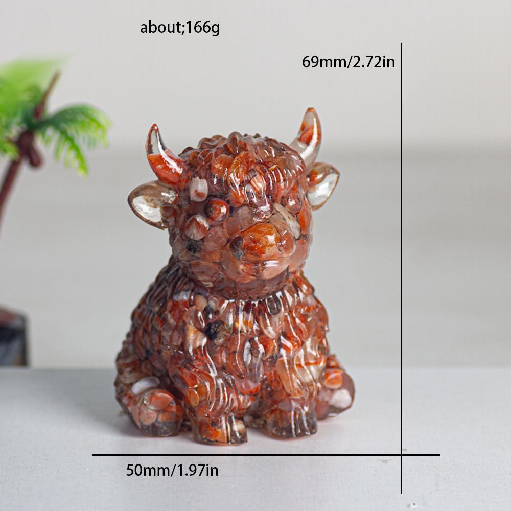 Animal Resin Craft Figurine With Natural Water Crystal For Office Decor And Feng Shui Gifts