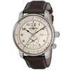 Zeppelin Los Angeles Watch, Silver Dial, Stainless Steel, Quartz, Dual Time, 41.5mm, German, 8644-5, Men's, Brown