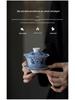 Dehua Blue & White Gongfu Tea Set – Ideal for Festivals, Housewarming, Corporate Events, Annual Meetings, and Customized Souvenirs