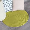 Reversible Cotton Rug, Anise Green Rope Effect, Diam.120