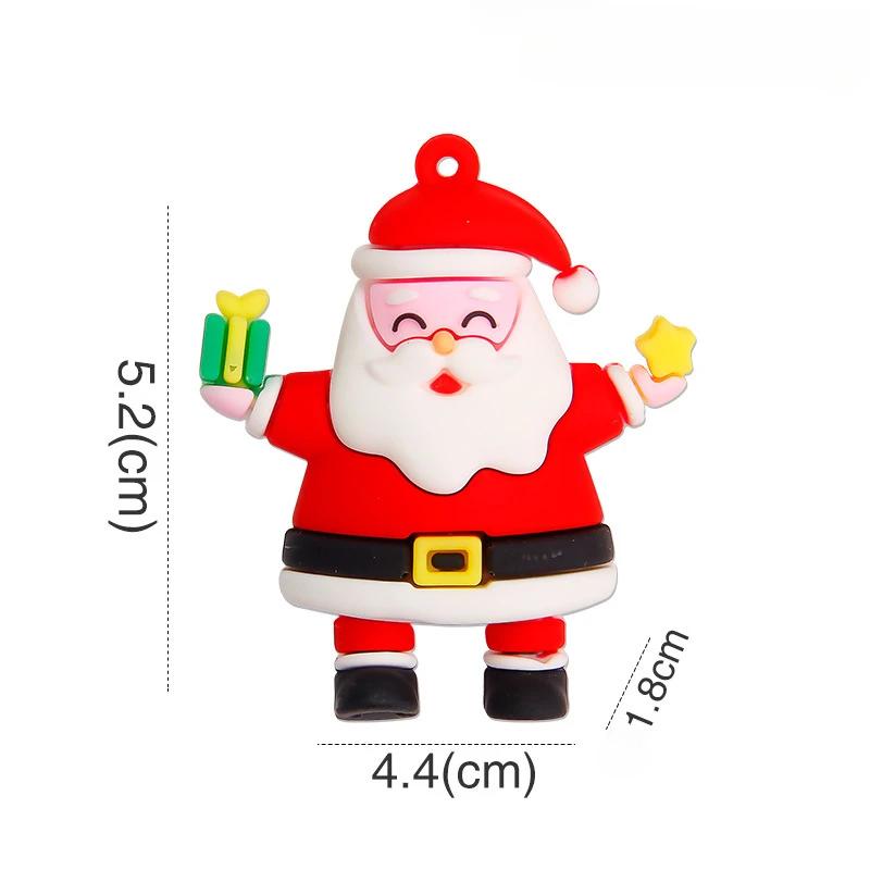 

40PCS Christmas Ornaments Hanging Cartoon Santa Keychain Diy Accessories Handmade Jewelry Doll Christmas Tree Scene Decoration 1PC