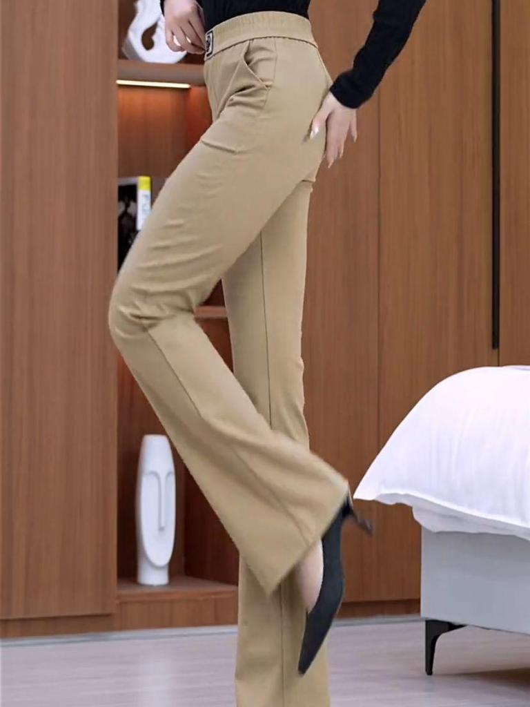 2025 Spring/Summer Women's Thickened Stretch Pants: Loose, Slimming, Straight, and Wide Leg Styles