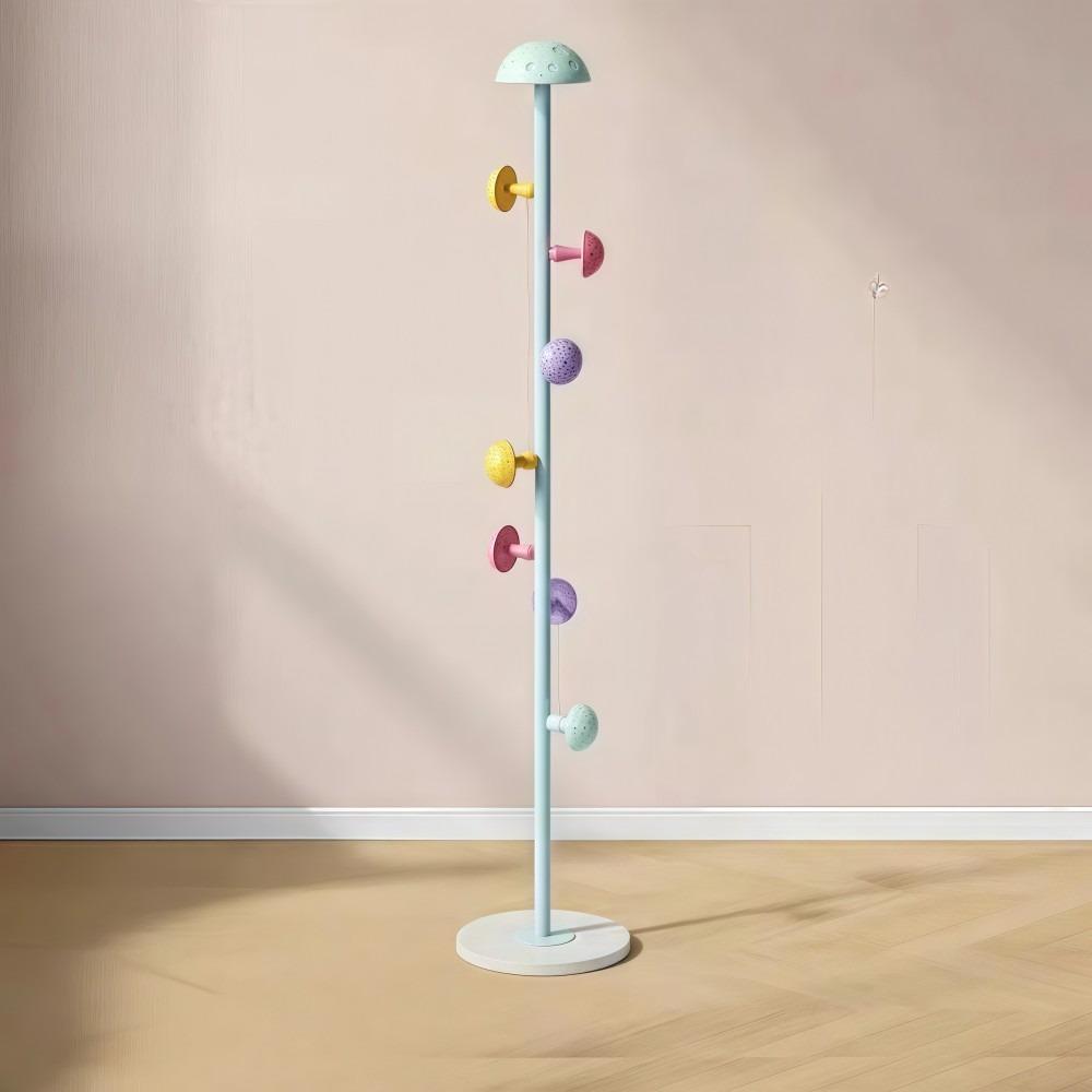 

Fun StandingMushrooms Child Hanging Stand Easy Assemble Colorful Hanger Racks Sturdy Cartoon Baby Hanger Closet Storage синій