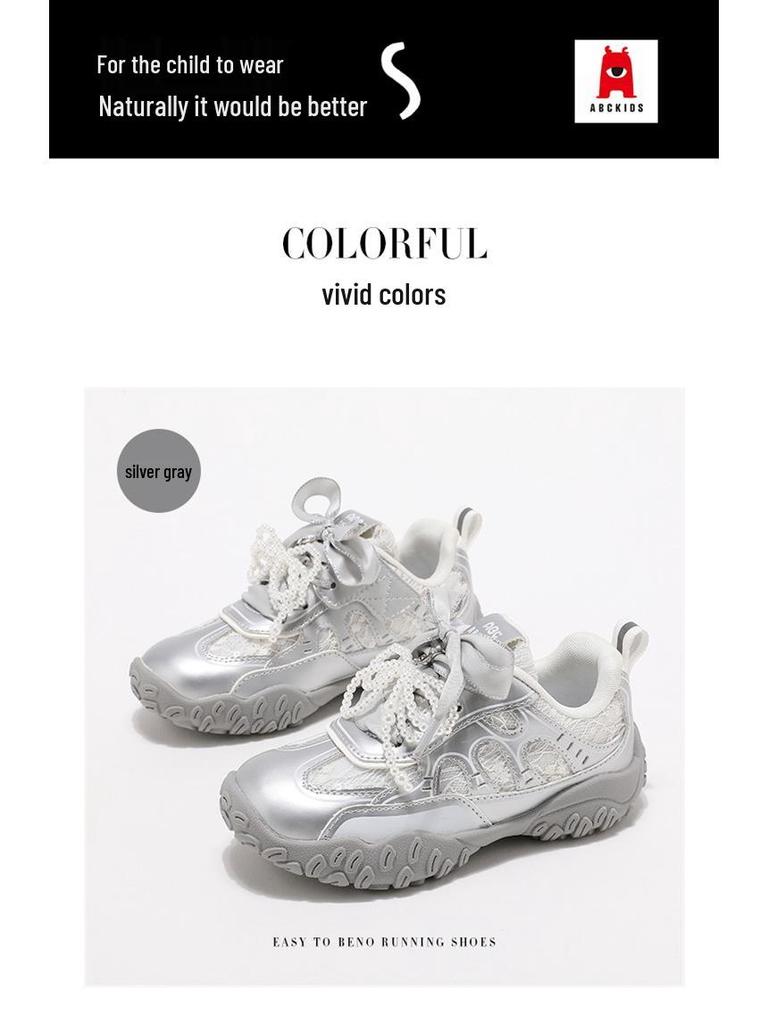 ABCkids Pearl Bow Girls' Sneakers - Autumn 2025 Style