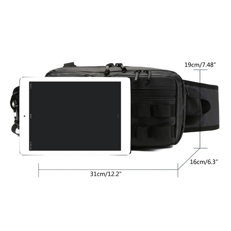Multilayered Space Waist Bag Hiking Fishing Lures Bag Waterproof Crossbody Bag