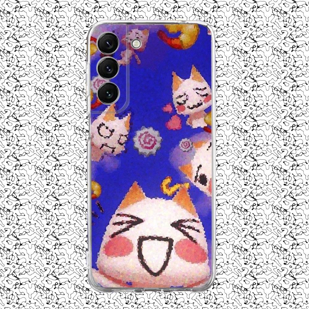 Cute T-Toro I-Inoue Cat Phone Case Silicone For Samsung S30,23,21,22,20 FE lite,S10,9,PIus Note20ultra Soft Transparent