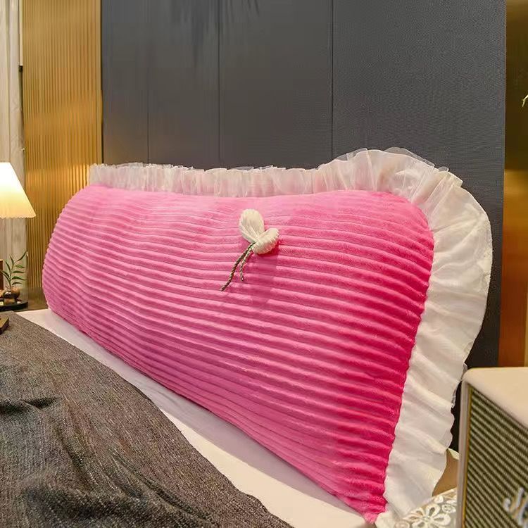 Solid colored plush headboard cushion Rectangular sofa large backrest Bed pillow, headboard soft bag, princess removable and washable pillows