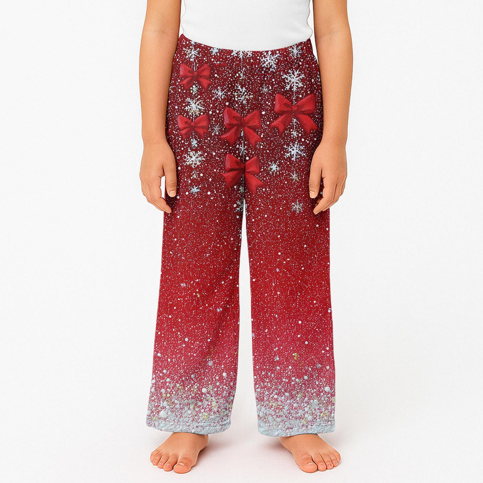 

Детские зимние брюки Длинные брюки с принтом 150 винный