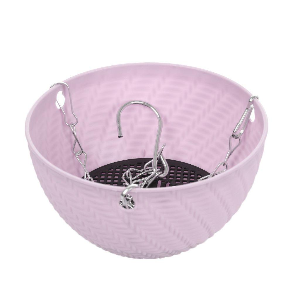 1 PC Round Succulent Plant Bracketplant Garden Decoration Rattan Pattern Chains Flowerpot Hanging Basket Flower Pots