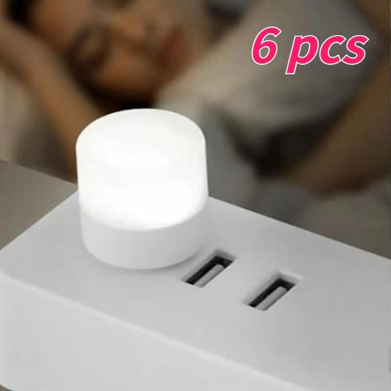 Mini USB Night Light,Warm White Eye Protection, USB Plug for Computer/Mobile Power, Rechargeable LED Reading Lamp