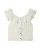 VIKINI VENDER Dillys Crochet Button Sleeveless Top - White
