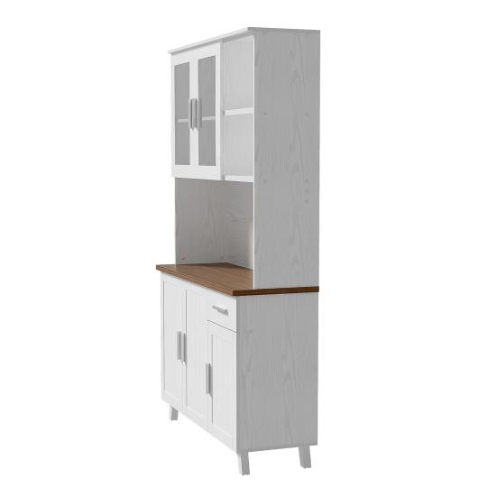 Kitchen Cabinet Visible Door Sideboard with Microwave Stand Opening Shelves Wine Drawer Design Pantry Storage Dining Room Furniture