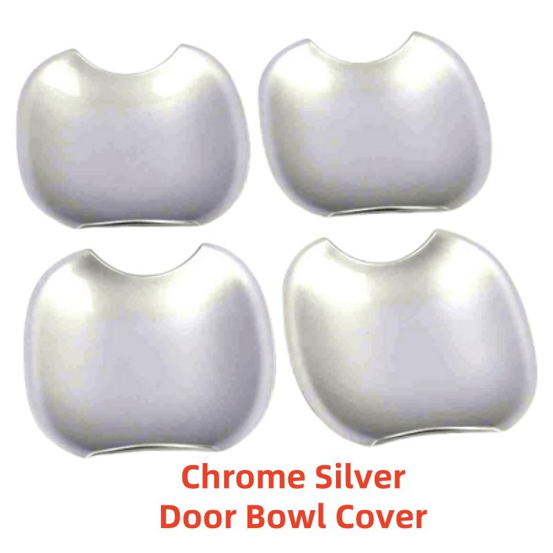 Carbon Car Modification Accessory Stickers Side Door Handle Cover Trim Paste Style Chrome Silver For Land Rover Discovery 5