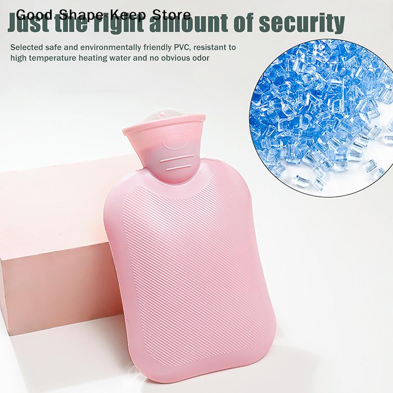 1000ML PVC Hot Water Bottle for Bed Hand Warmer Reusable Warm Kettle for Winter Hand And Foot Heating