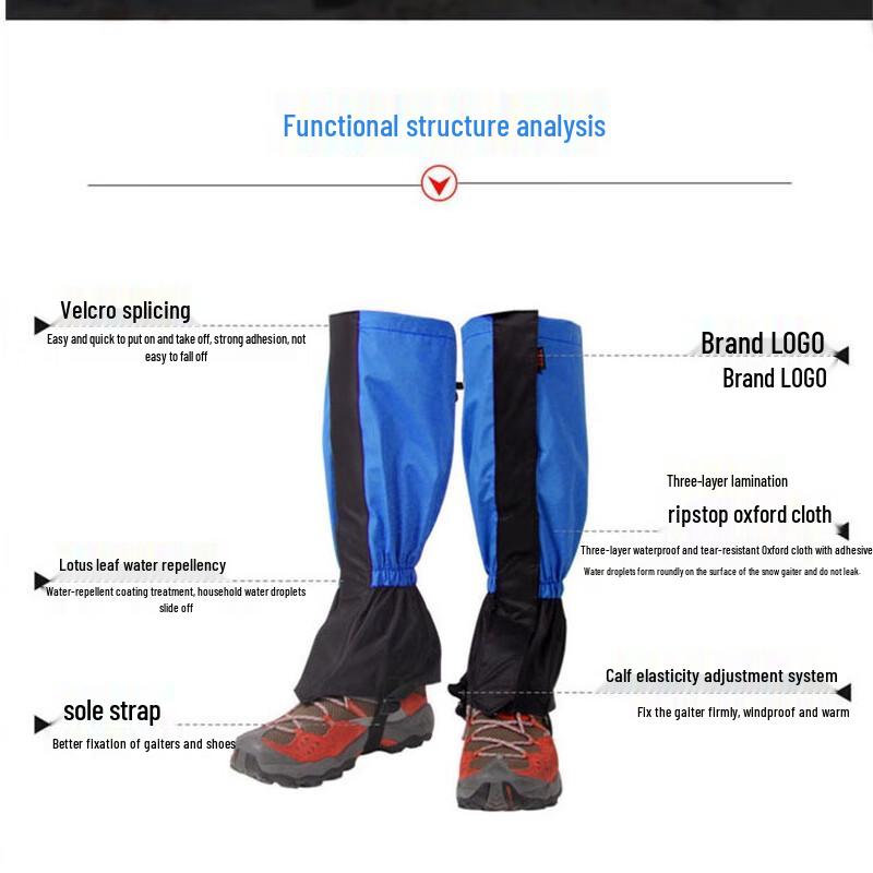 OLOMM Outdoor Waterproof Fleece-lined Gaiters One Size