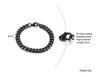 [Deelfel] Titanium Bracelet Chain, 21cm, Black, Polished Finish, Cuban Link Chain, Made of Titanium, Hypoallergenic, Perfect for Anniversaries, New Ye