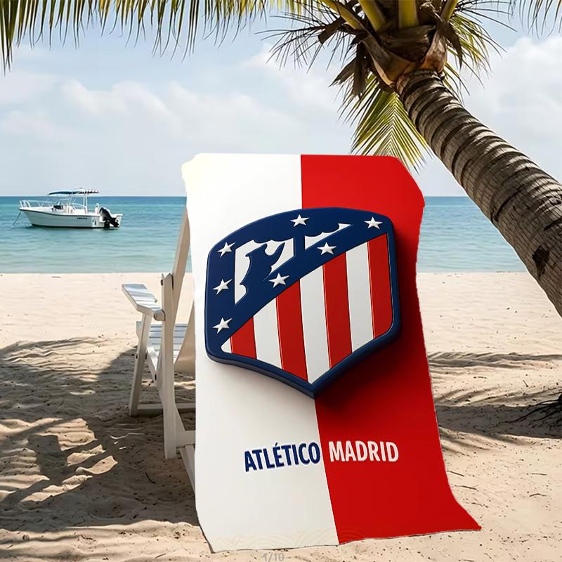 Beach Towel with Atlético Madrid Logo Pattern - Soft,absorbent,machine Washable Lightweight&Modern,swimming,Travel Essentials