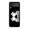 Transparent Phone Case For Samsung Galaxy Z Flip 3 4 5 6 7 Hard Folding PC Z Flip3 Flip4 Cover Soccer Heartbeat