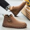 Man High Top Casual Men Shoes Flat Botas Chelsea De Hombre Autumn Khaki Chelsea Boots for Men Comfort Slip-on Ankle Boots for