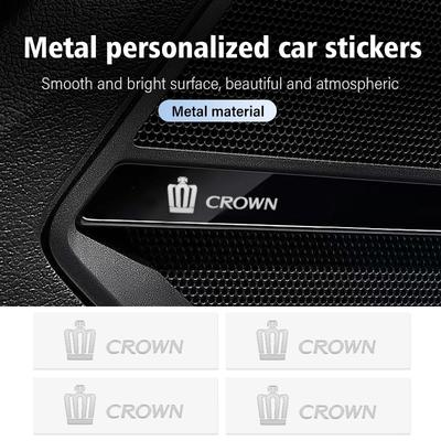 Car Window Wiper Stickers Metal Emblem Car Logo Sticker for Crown Auto Decals Accessories