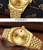 Tycoon Gold Waterproof Couple Watch: Stylish Gold Watches for Men and Women