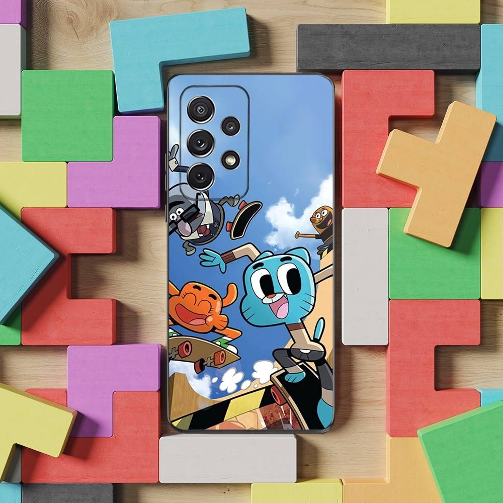 AMAZING WORLD OF G-GUMBALL Phone Case For Samsung S25,S24,S23,S22,S21,S20,S10,Ultra,Plus,Lite,FE,Soft Silicone Black Cover