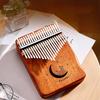 17 key Mahogany Kalimba 21 Key Thumb Piano Finger Piano for Beginner Cat Moon Mbira Gifts for Adults/Kids