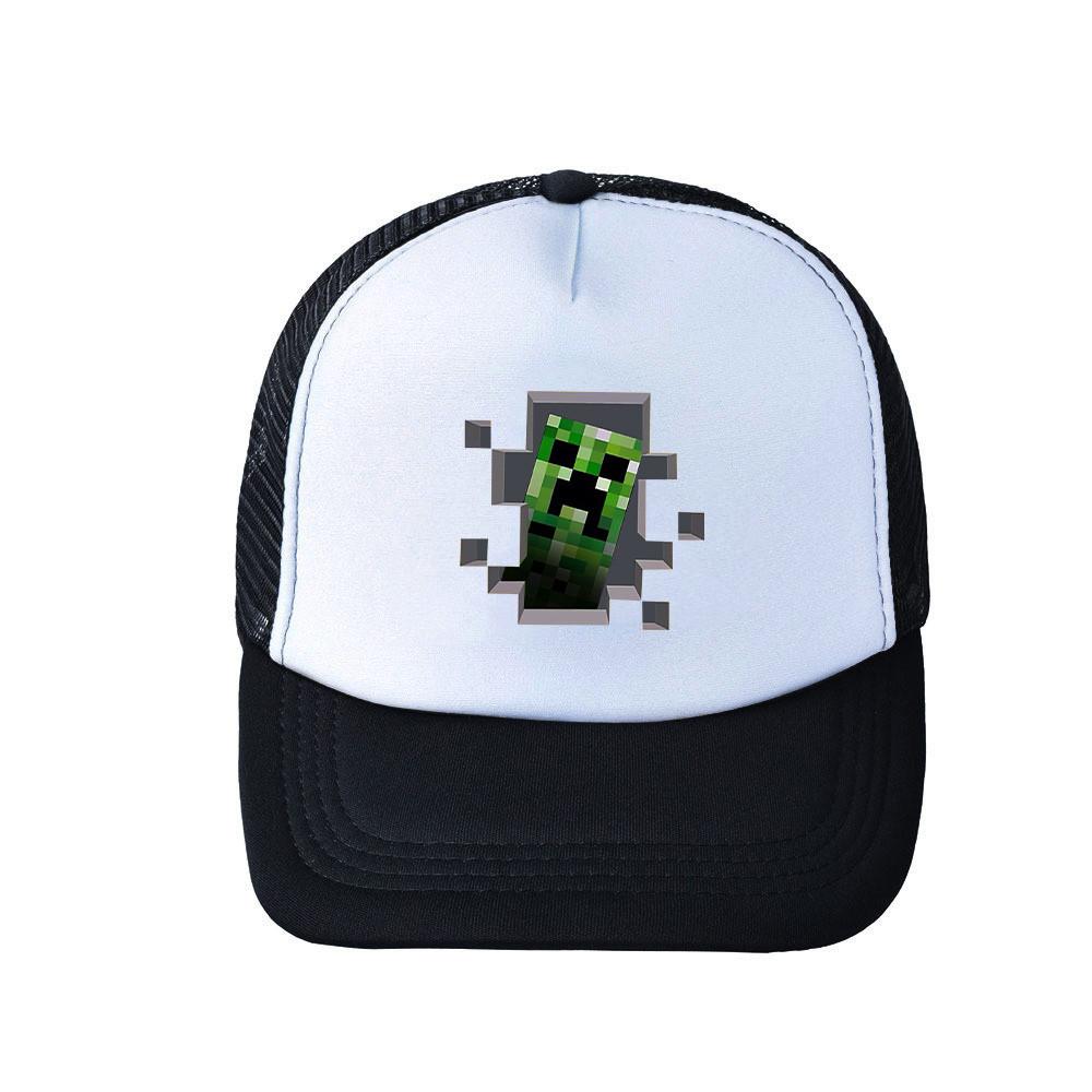 Minecraft Pattern Print Baseball Cap Outdoor Sun Protection Breathable Gift Hat