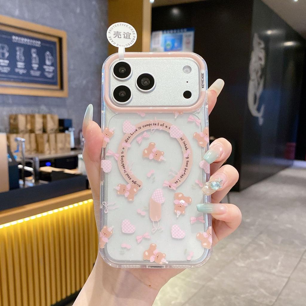 iPhone11Pro Colorful Glitter Magnetic Phone Case Cute Animal Apple 11 Puppy Protective Case