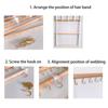 Bow Organizer for Girls Hair Bows Headband Holder Hanging Bow Storage Organizer Rack Wood Bow Holder Wall Mounted Hair