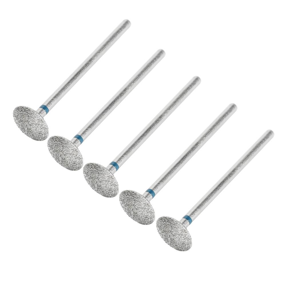5PCS Rugged Rough Surface Cuticle Remover Drill Bit Pedicure Sanding Head  Nail Surface Polishing