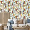 Wallpaper Beautiful colorful parrots for living room and bedroom 50x1000