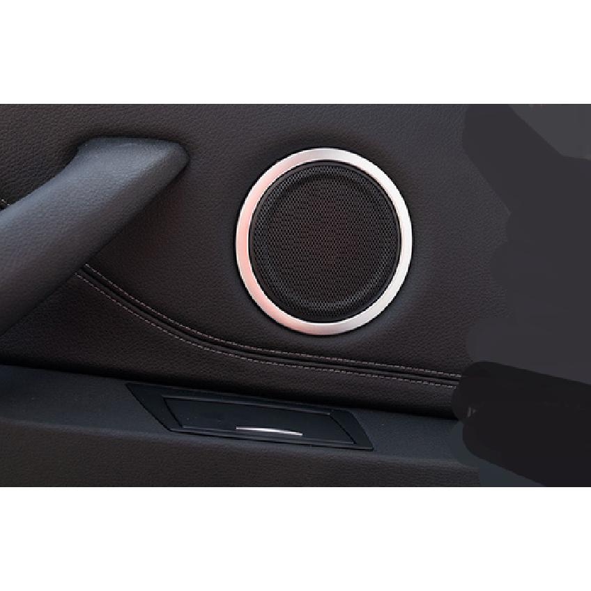 For BMW X1 X2 F39 2017-  Stainless Front & Rear Door Speaker Cover Trim 4pcs