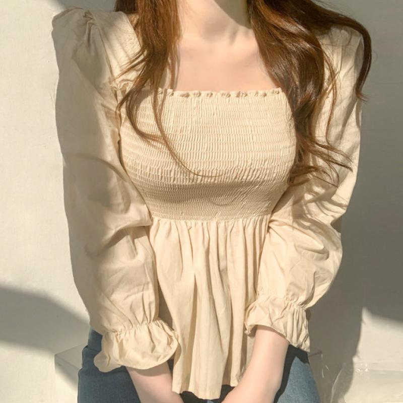 Acheter Printemps été mode élégante femme chemise coréenne Chic