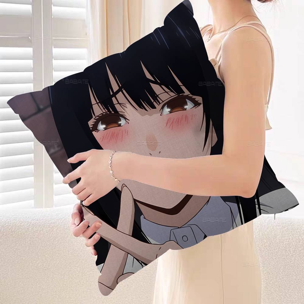 Anime Kakegurui Pillow Cover Sofa Cushion Cover Home Room Decoration Children Gift