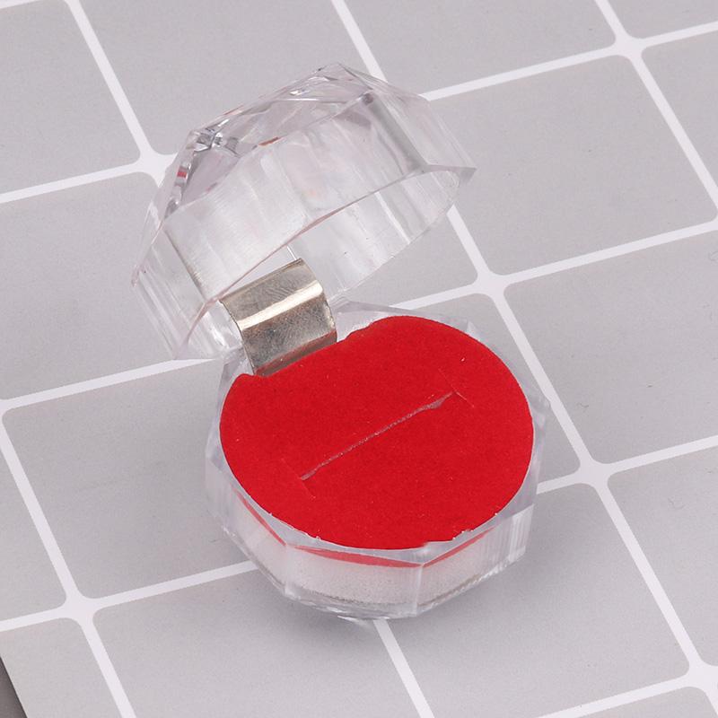 20PCS Acrylic Crystal Ring Boxes Storage Display Box Storage Organizer Case Clear Package Box for Wedding Jewelry Packaging