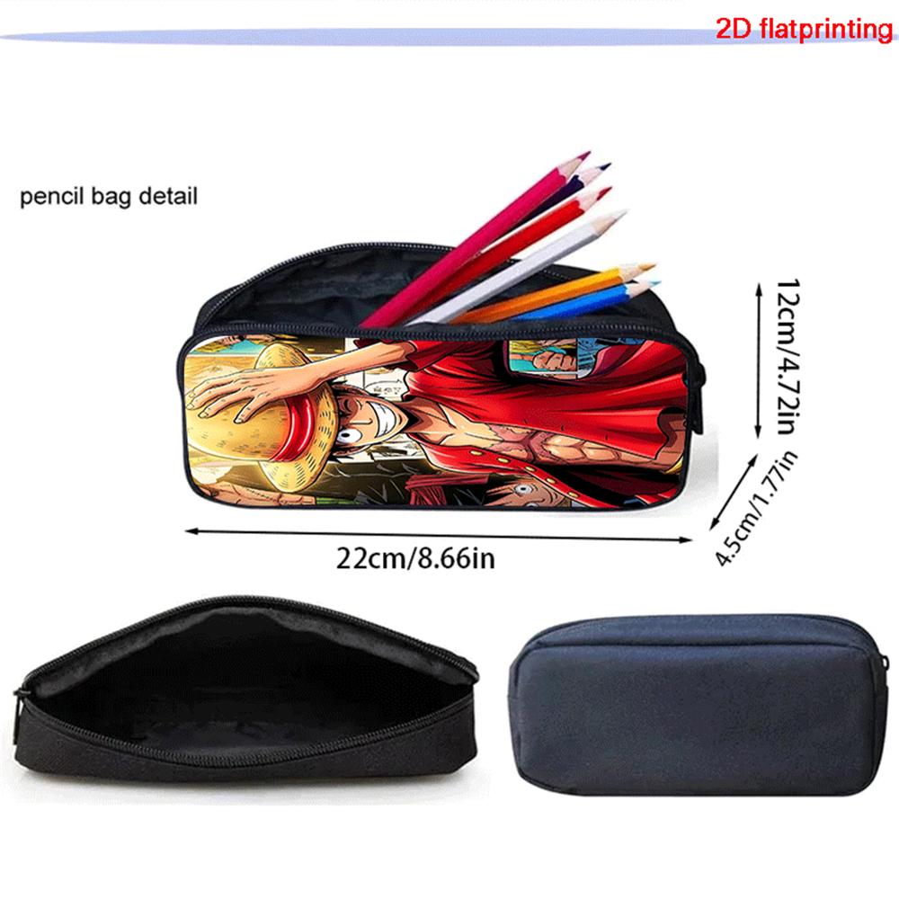 One Piece 3 In 1 Lightweight Adjustable Front Pocket School Backpack Set With Crossbody Bag Pencil Case For Boys Girls Ages 6-10