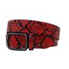 All Matching Leopard Pattern Belt for Women and Girl Simple Rectangle Buckle Waist Belt for Blouses Dresses and Coats