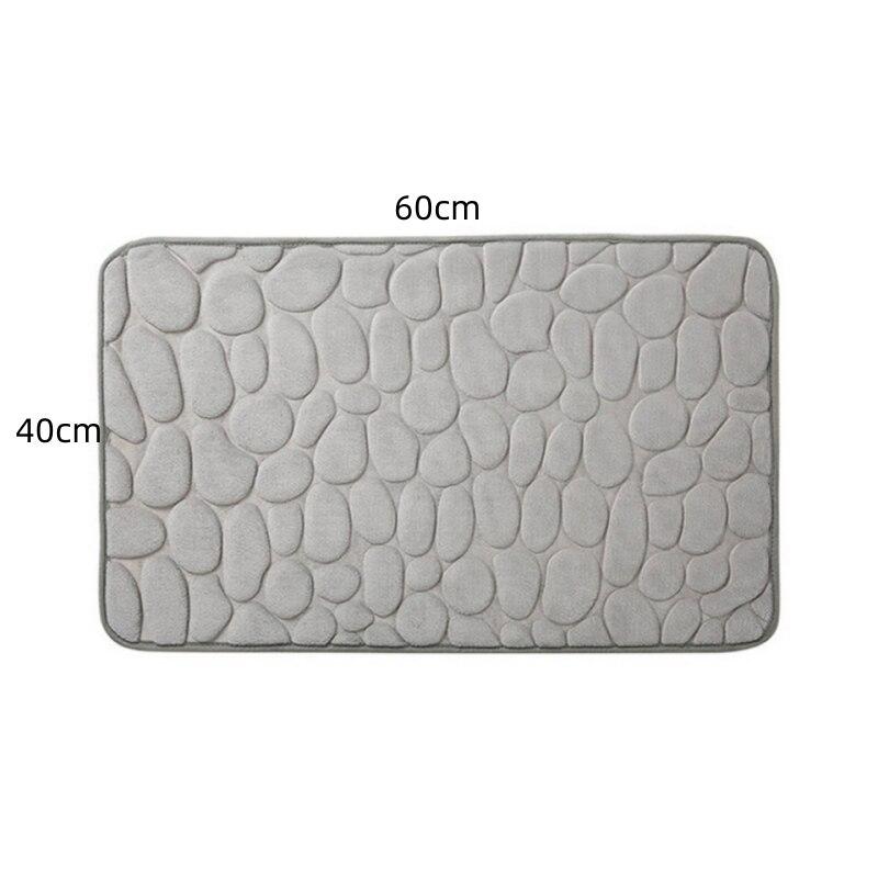Bathroom Mats Home Cobblestone Embossed Door Carpets Bathtub Floor Non Slip Water Absorption Rugs Foam Pads Shower Room Doormats