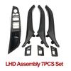 LHD RHD Carbon Fiber Interior Door Pull Handle 7PCS Set For BMW 5 Series F10 F11 F18 520i 523i 525i 528i 535i