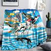 Stampa Sneakers Coperta di Flanella Copriletto per Camera da Letto Copridivano Campeggio Coperta Calda Regali per famiglia e amici(MJ055)