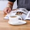 Pure White Ceramic Mug 200ml Coffee Cup and Saucer Set Irregular Water Cups Afternoon Tea Cup Milk Tea Cups Coffee Mugs Tea Mug