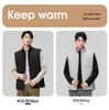 Men's High-Quality Double Zipper Outdoor Down Vest - Thickened Warm Sleeveless with Stand Collar.