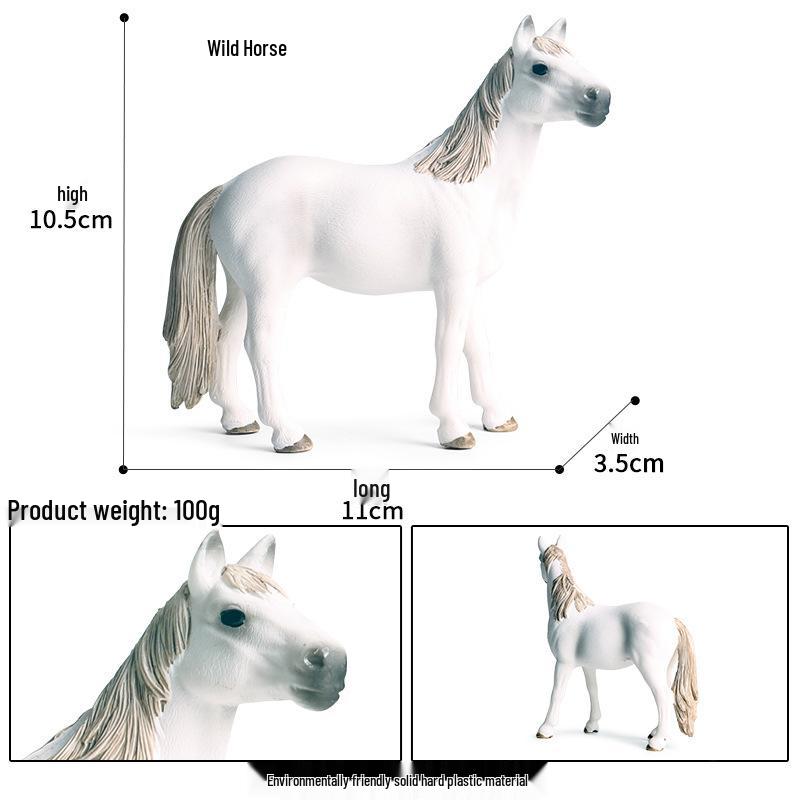 Cross-border Prairie Horse Desktop Ornament: Black & White North American Feral Horse Model